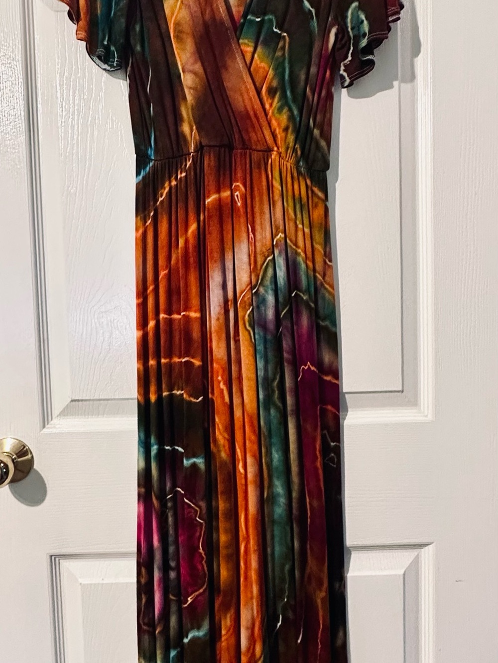 Katya Moon: Kimono-style Tie-Dye Wrap Maxi Dress